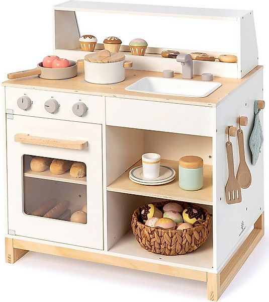 MUSTERKIND® Spielküche Prunus, weiß/natur Holz, FSC® - schützt Wald günstig online kaufen