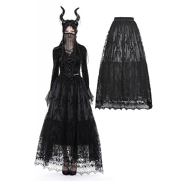 Dark in Love Stufenrock Barocker Rock Dark in Love aus Spitze Eleganter Roc günstig online kaufen