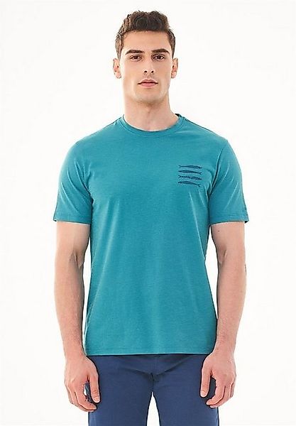 ORGANICATION T-Shirt Men's Printed T-shirt in Petrol Green günstig online kaufen