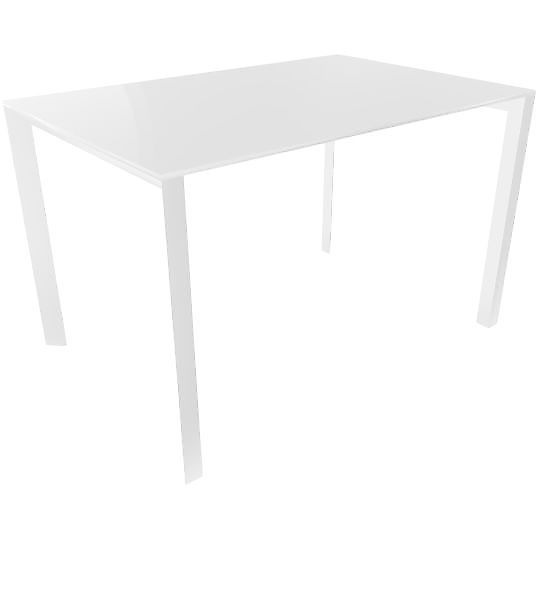 Profilo Konferenztisch 80x120 cm Compactop-Platte Weiß günstig online kaufen