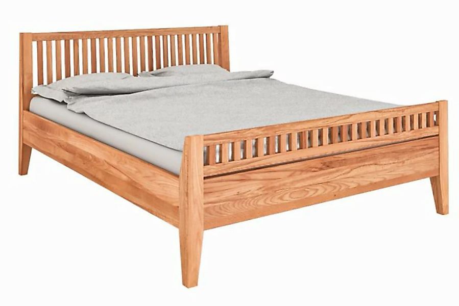 byoak Bett ODYS 180 x 220 aus Massivholz, mit Holzkopfteil, Naturgeölt günstig online kaufen