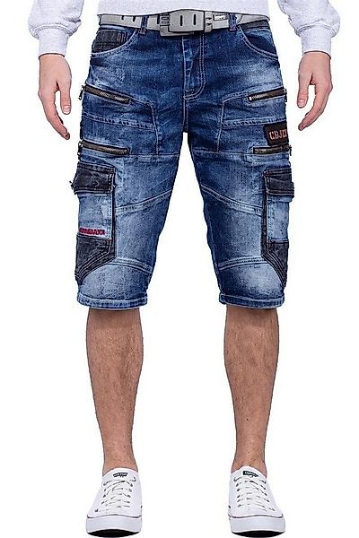Cipo & Baxx Jeansshorts Herren Regular Fit Kurze Hose Stonewashed BA-CK234 günstig online kaufen