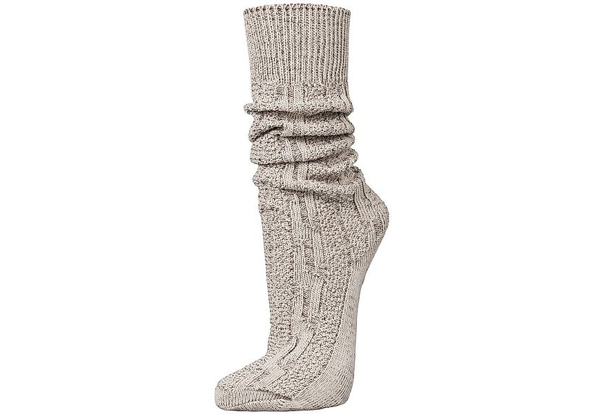 PAULGOS Trachtensocken Trachtenstrümpfe Socken Kniestrümpfe mit Zopfmuster günstig online kaufen