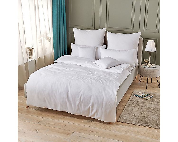 TRAUMSCHLAF Bettwäsche Hotelbettwäsche Clara, Mako Satin, 2 teilig, hautsym günstig online kaufen