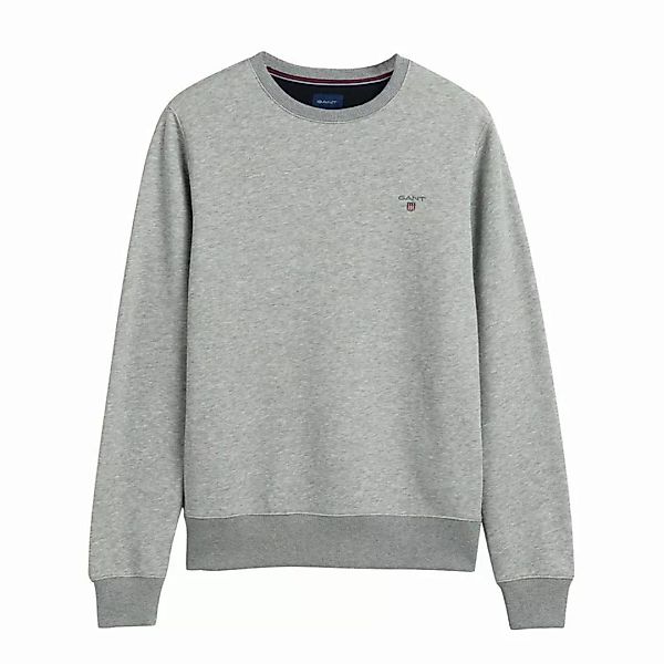 GANT Herren Sweatshirt - Sweater, Rundhals, Loopback, Baumwoll-Mix, Logo Gr günstig online kaufen