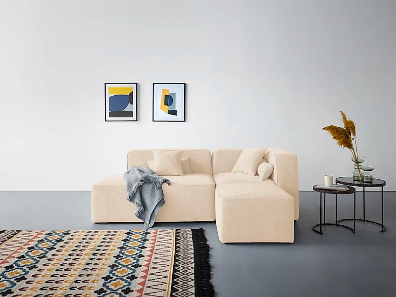 Home affaire Ecksofa "Sundstrup L-Form" Modulserie, individuelle Zusammenst günstig online kaufen