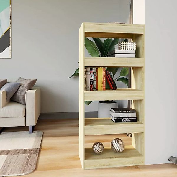 Vidaxl Bücherregal/raumteiler Sonoma-eiche 60x30x135 Cm Holzwerkstoff günstig online kaufen