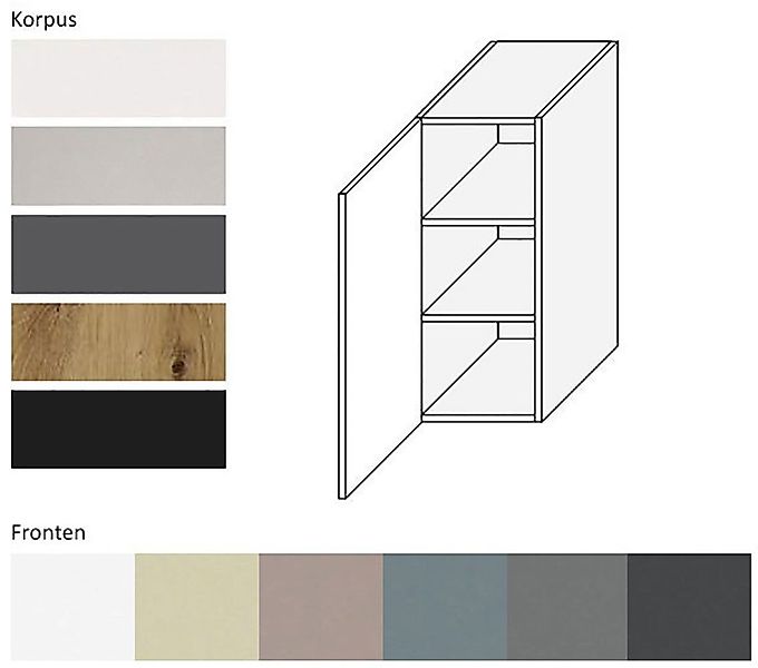 Feldmann-Wohnen Klapphängeschrank Kvantum (1-türig, innen 2 günstig online kaufen