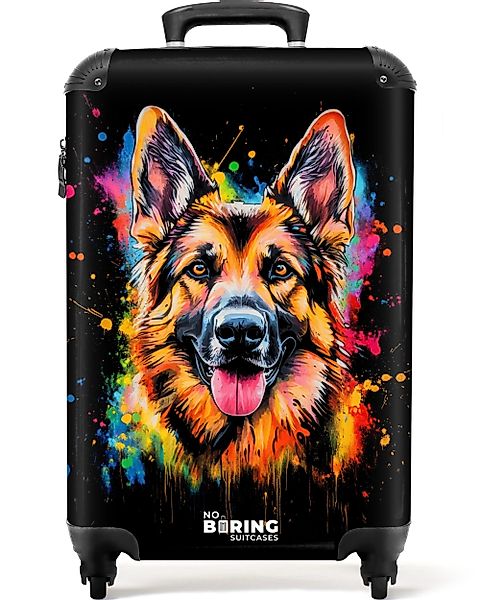 NoBoringSuitcases.com© Hartschalen-Trolley Deutscher Schäferhund mit Graffi günstig online kaufen