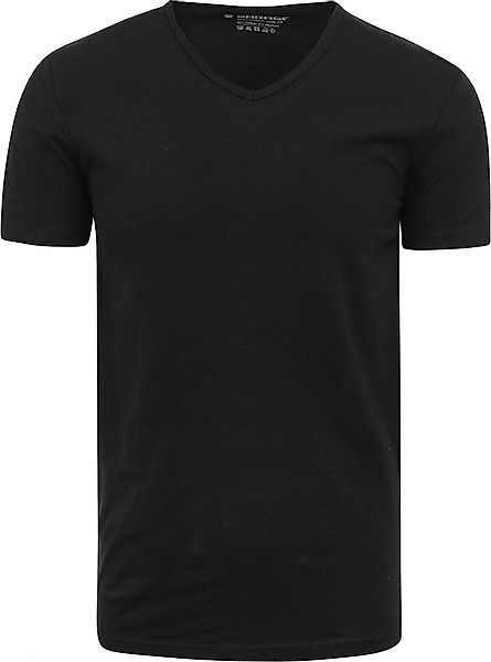 Garage Stretch Basic T-Shirt Schwarz V-Ausschnitt - Größe 3XL günstig online kaufen