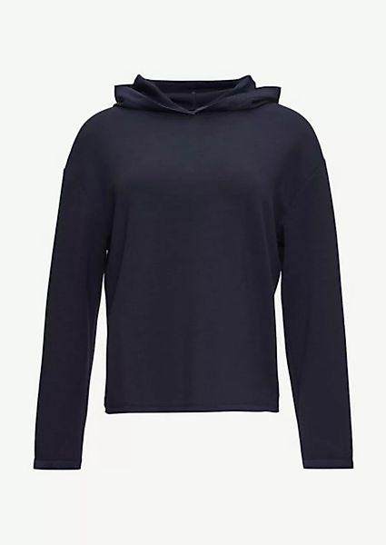 Comma Sweatshirt Weiches Kapuzenshirt mit Satin-Details günstig online kaufen