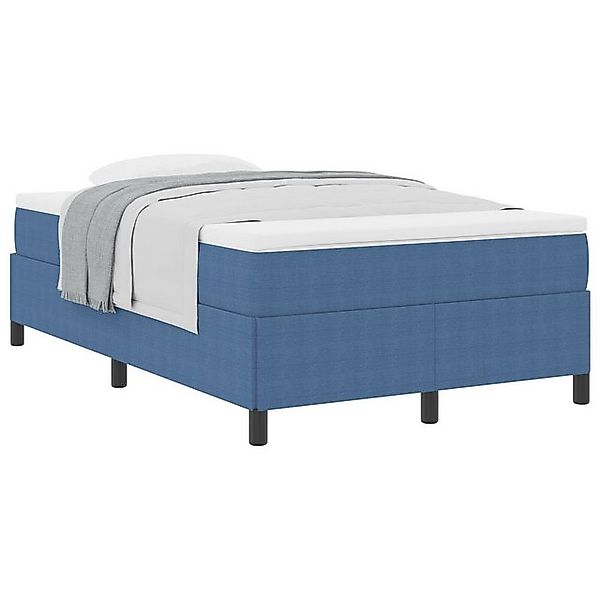 vidaXL Bett Bettgestell Blau 120x190 cm Cord-Style Stoff (1-tlg) günstig online kaufen