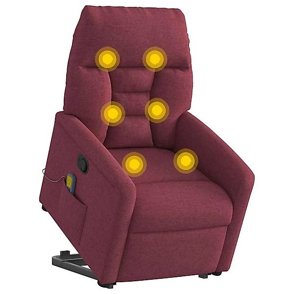 vidaXL Massagesessel mit Aufstehhilfe Weinrot Stoff 3303045 günstig online kaufen