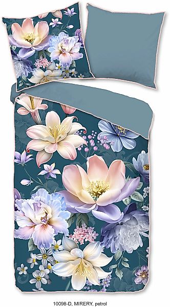 Descanso Wendebettwäsche "Mirery" 3 Stk. Satin, Reißverschluss, Paspel, Bie günstig online kaufen