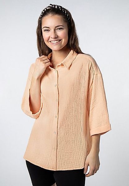 SUBLEVEL Kurzarmbluse Musselinbluse kurzarm Oversize mit günstig online kaufen