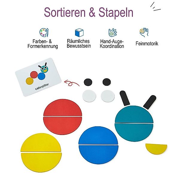 CLTYQ Lernspielzeug Holzpuzzle mit offenenTangram Enden für Kleinkinder ab günstig online kaufen