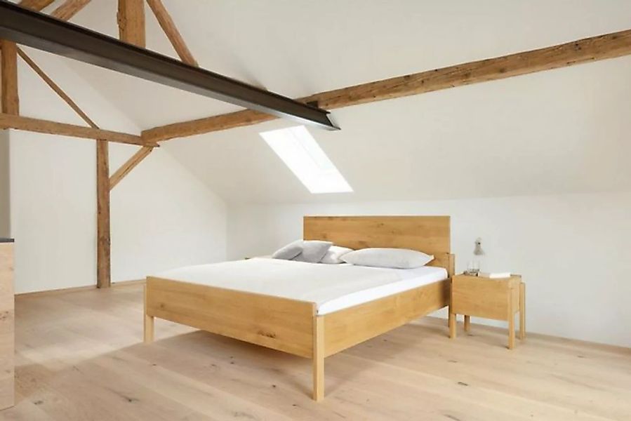 Natur24 Bett Doppelbett Alpina Metallfrei 180x200 Eiche Natur geölt Hohes F günstig online kaufen