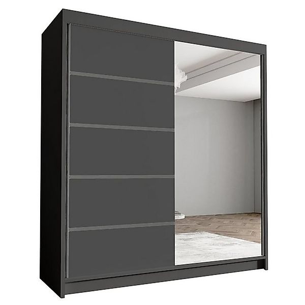 Sofnet Kleiderschrank Harry III (mit Spiegel, Schiebetüren und Kleiderstang günstig online kaufen