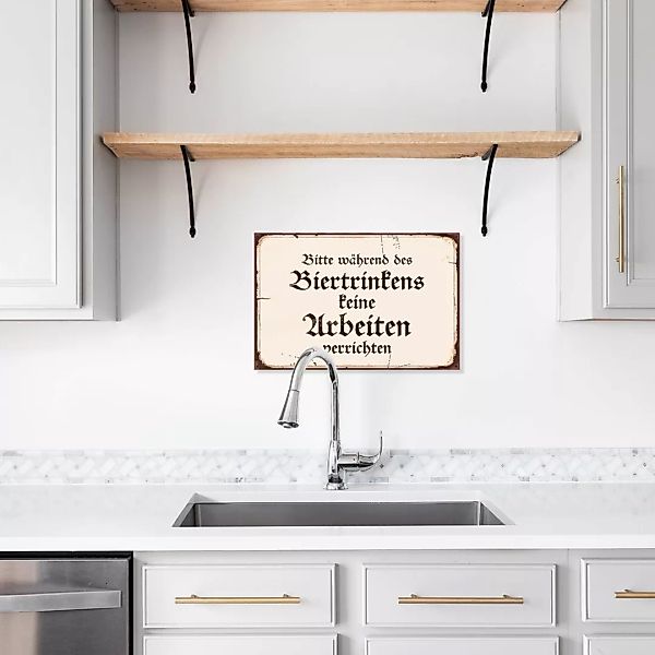 queence Metallbild "Bier Spruch Stahlschild Blechschild", (1 St.), 20x30x0, günstig online kaufen
