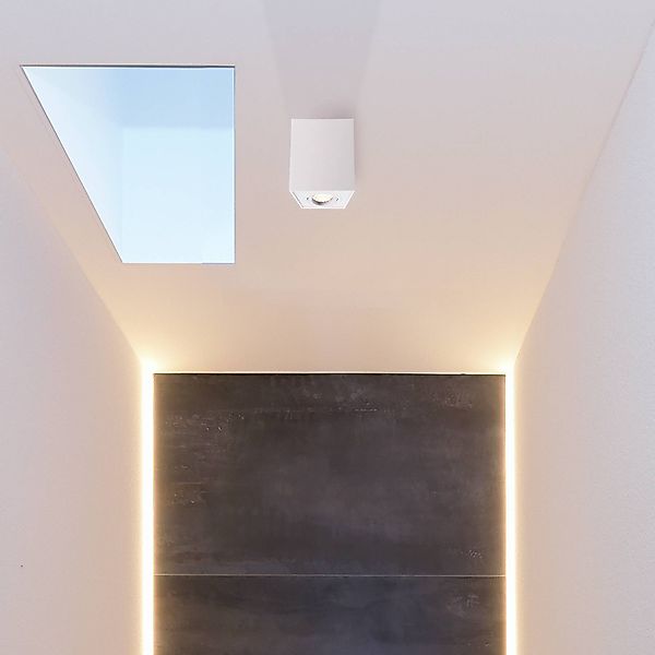 Deckenspot Bengala eckig, weiß, Alu, GU10, schwenkbar günstig online kaufen