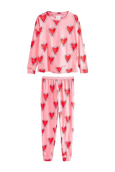 Next Pyjama Gemusterter langärmeliger Pyjama (2 günstig online kaufen
