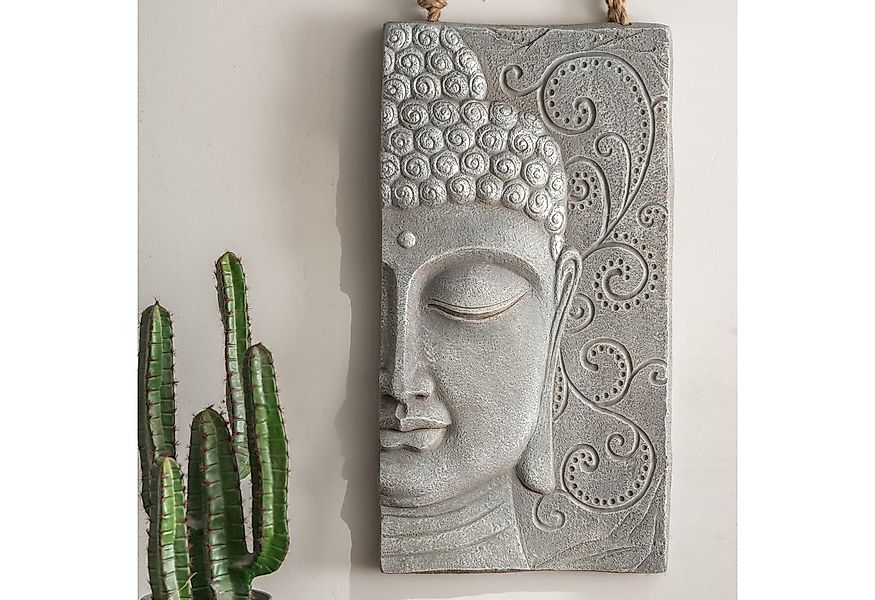 K&L Wall Art Wanddekoobjekt Buddha Wandskulptur Steinoptik asiatische Feng günstig online kaufen