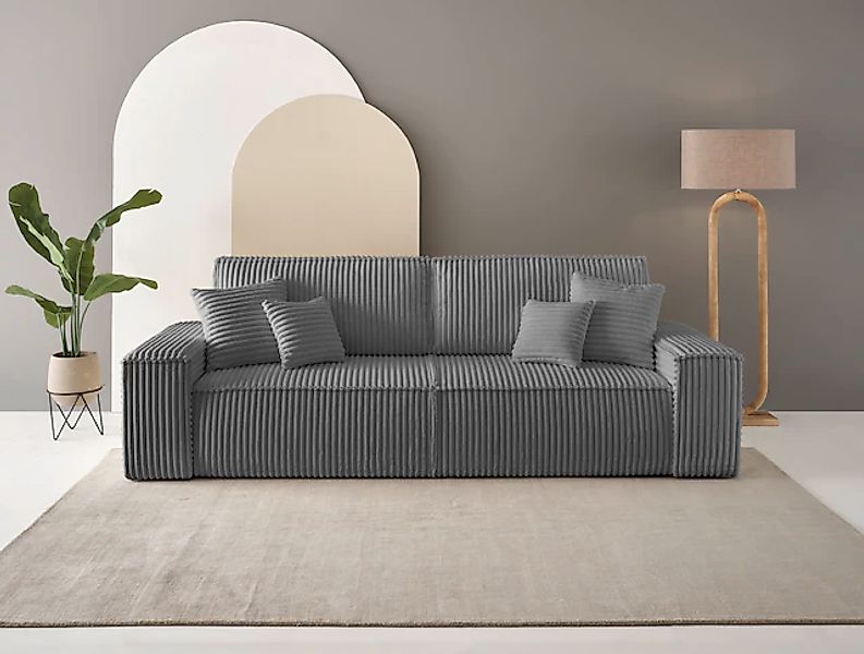 andas 3-Sitzer "FINNLEY Schlafsofa 257 cm, Schlaffunktion mit Bettkasten (2 günstig online kaufen