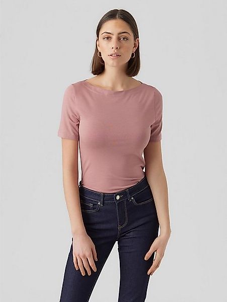 Vero Moda T-Shirt Basic Stretch mit U-Boot-Ausschnitt VMPANDA VMPANDA MODAL günstig online kaufen