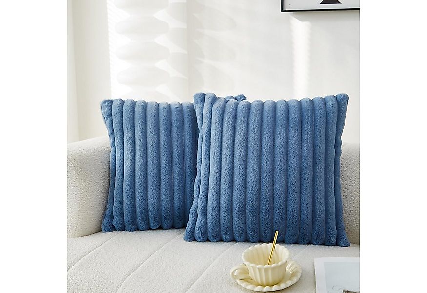 OKWISH Kissenbezüge 2er Set Flauschig Plüsch Deko Dekokissen Sofakissen Zie günstig online kaufen