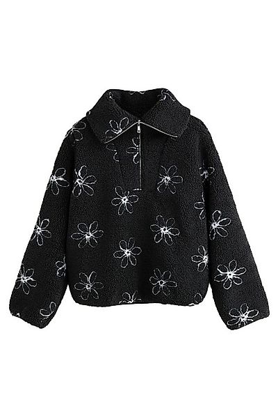 Next Fleecejacke Borg-Pullover mit halblangem Reißverschluss (1-St) günstig online kaufen
