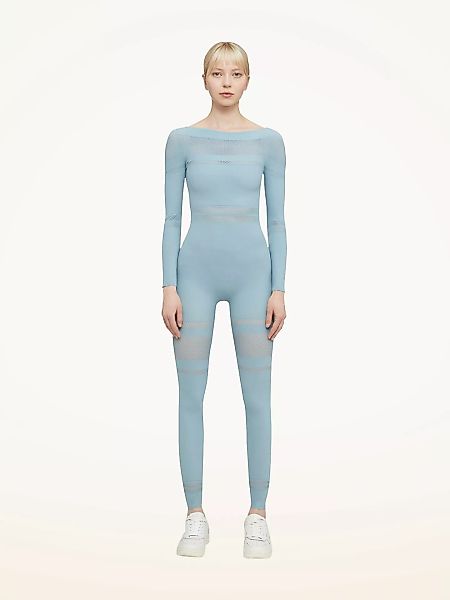 Wolford - Net Lines Jumpsuit, Frau, sky, Größe: L günstig online kaufen