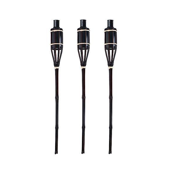 Sunny Garden Bambusfackel-Set 60 cm Schwarz 3-teilig günstig online kaufen
