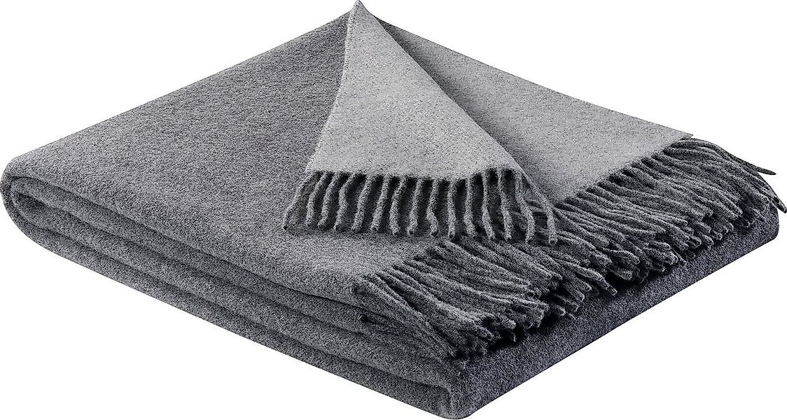 Wohndecke Soft Impression im Doubleface-Look, Biederlack, Wolle-Kaschmir-Mi günstig online kaufen