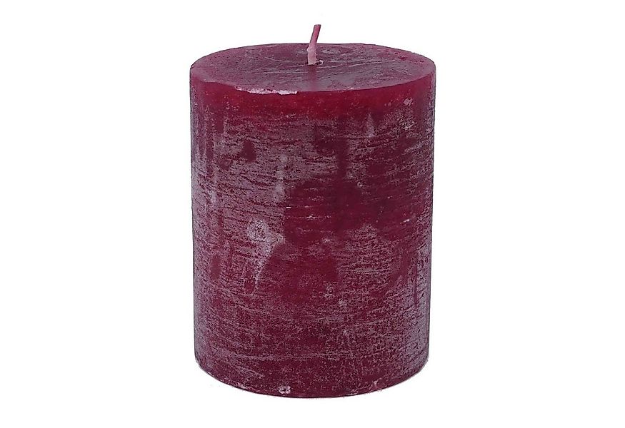 B&S Stumpenkerze Stumpenkerze durchgefärbt bordeaux 10 x Ø 8 cm günstig online kaufen
