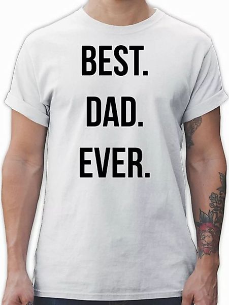 Shirtracer T-Shirt Best Dad Ever Papa günstig online kaufen