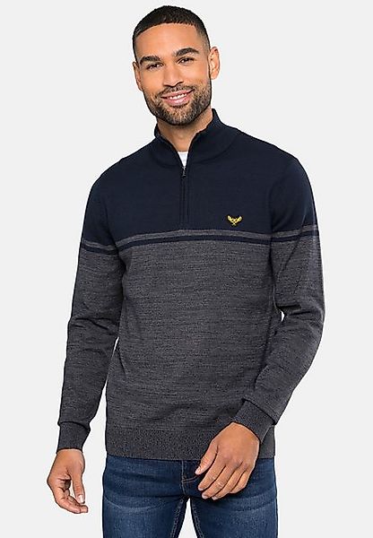 Threadbare Rundhalspullover Calahan (1-tlg) mit Reißverschluss am Kragen günstig online kaufen