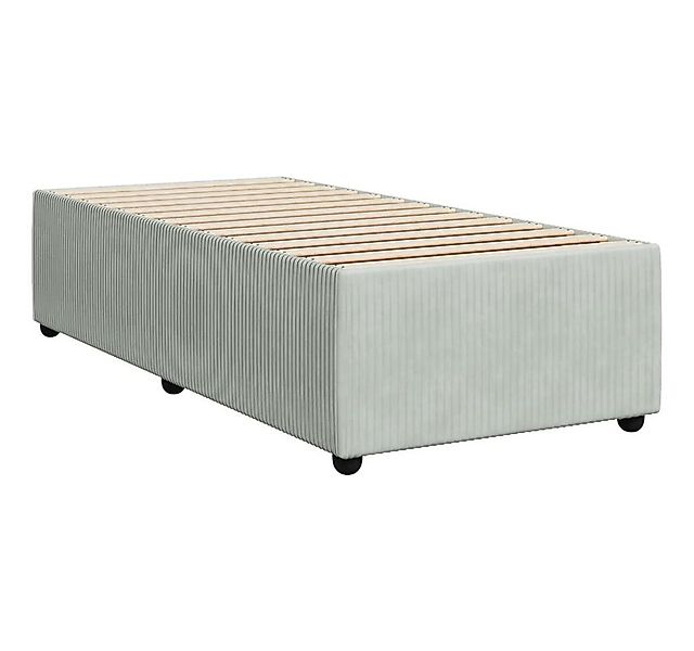 vidaXL Bett Bettgestell ohne Matratze Hellgrau 90x190 cm Samt günstig online kaufen