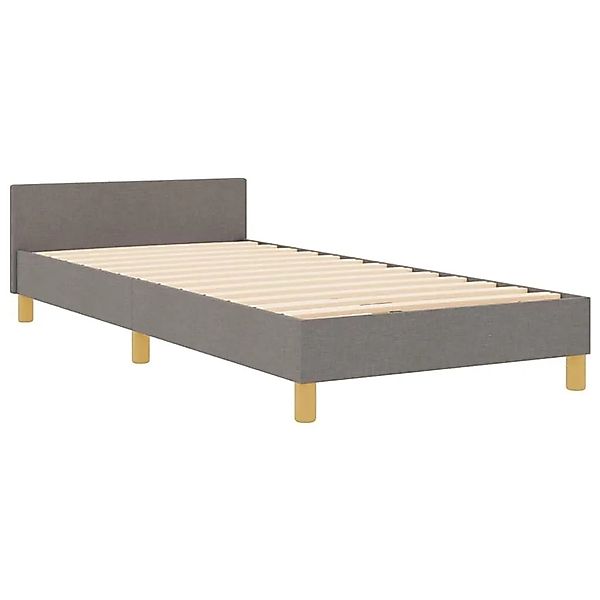 vidaXL Bettgestell mit Kopfteil Taupe 100 x 200 cm Stoff 3344785 günstig online kaufen