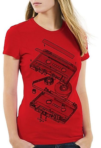 style3 T-Shirt Tape Kassette mc dj 3D turntable ndw analog disko cd 80er günstig online kaufen