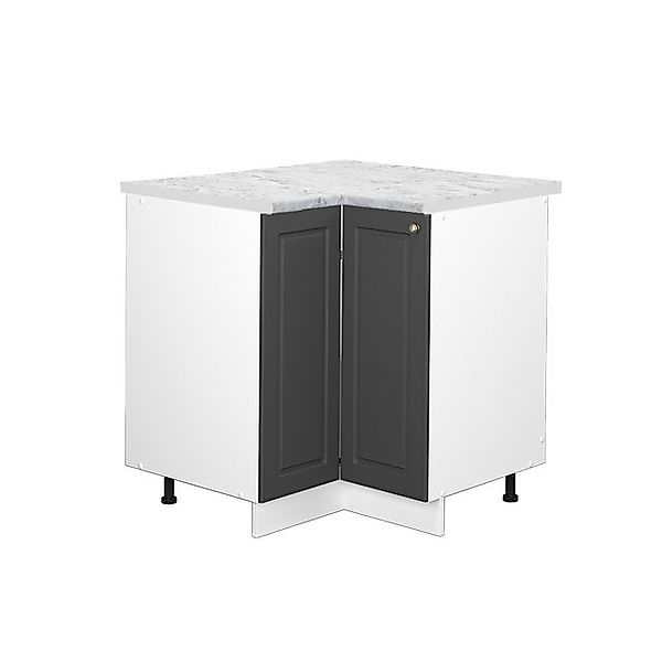Vicco Eckunterschrank Fame-Line Anthrazit-Gold/Weiß 81 cm AP Anthrazit günstig online kaufen