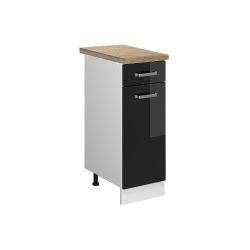 Vicco Unterschrank R-Line, Schwarz Hochglanz/Weiß, 30 günstig online kaufen