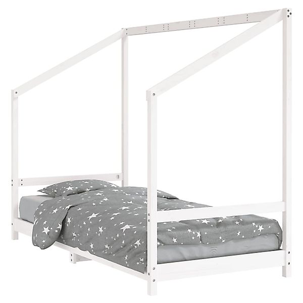 vidaXL Kinderbett Weiß 90x200 cm Massivholz Kiefer 835704 günstig online kaufen