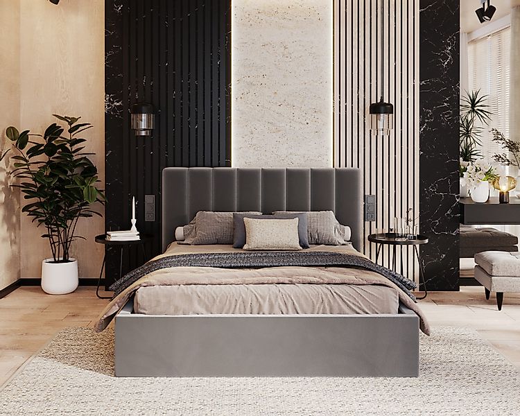 thematys Polsterbett FDM Stauraumbett Velours 90x200, günstig online kaufen