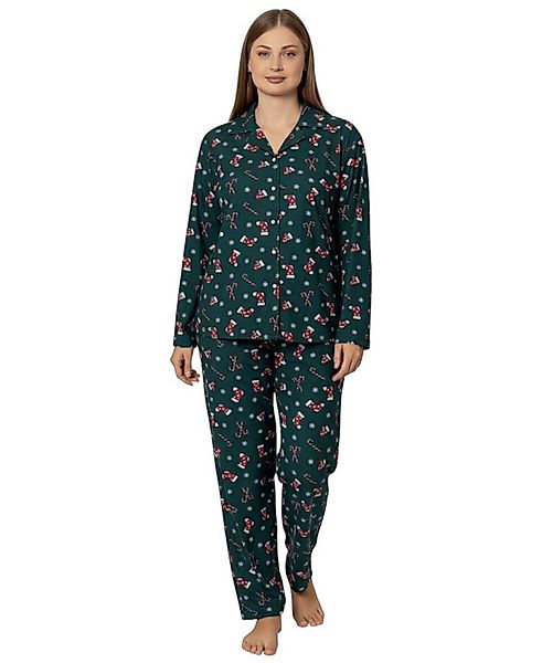 fashionshowcase Pyjama Hausanzug Damen Schlafanzug mit Weihnachtsmotiven, w günstig online kaufen