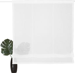 my home Raffrollo "TENDER" mit Klettband transparent, Leinen Optik mit Stru günstig online kaufen