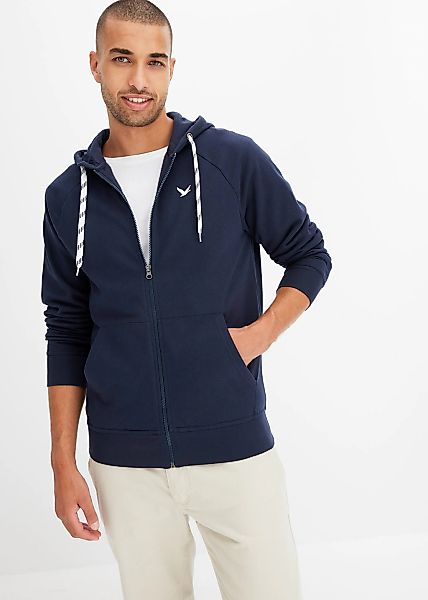 bonprix Kapuzensweatjacke "Kapuzen-Sweatjacke mit Kontrastdetails" mit Kapu günstig online kaufen