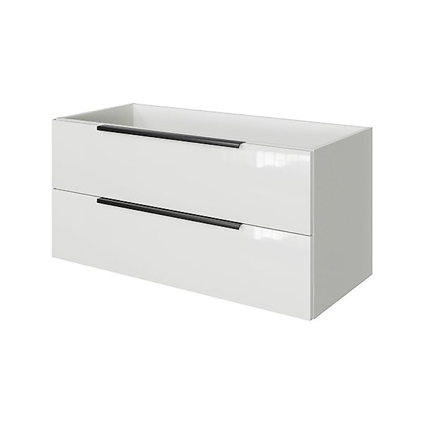 Pelipal Waschbeckenunterschrank Quantum 07 Schneeweiß Glanz 100 cm 2 Auszüg günstig online kaufen