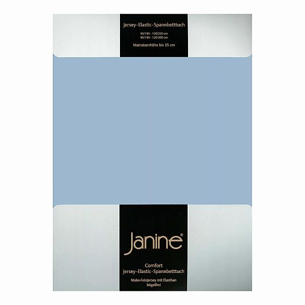 Janine Spannbetttuch Elastic-Jersey 5002 perlblau Größe:  100x200 cm günstig online kaufen
