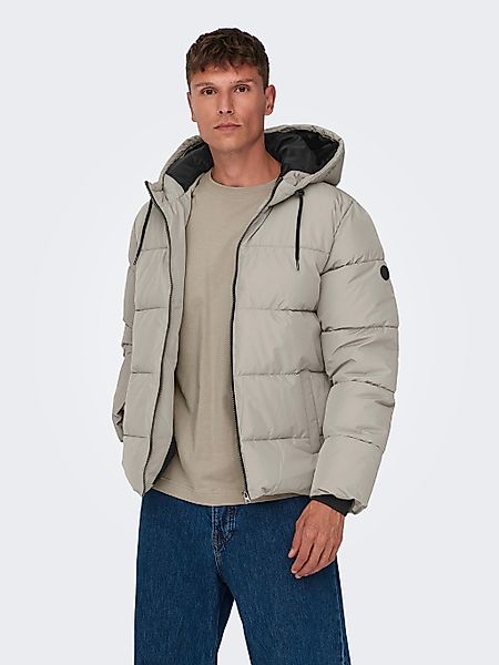 ONLY & SONS Steppjacke "ONSMARLON LIFE HOOD PUFFER JACKET OTW VD" mitKapuze günstig online kaufen