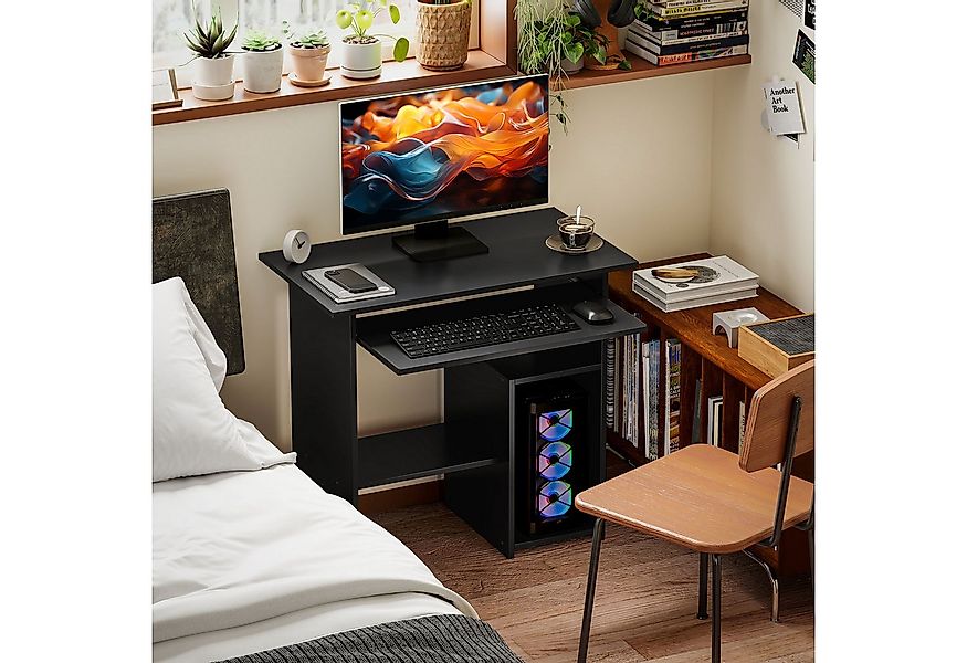 HOMCOM Computertisch mit offenen Fächern und Ablageflächen (Computertisch, günstig online kaufen